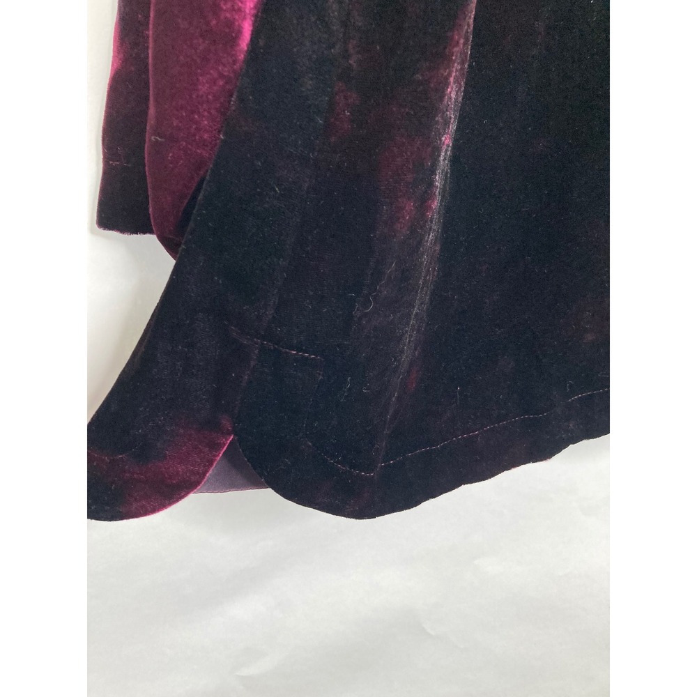 Pure Jill Women Velvet Tunic Top Plum Purple Tie Dye V-Neck XL Petite Whimsigoth - Picture 7 of 10